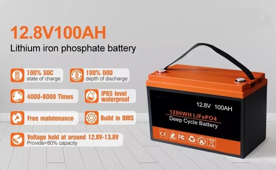 Zyklus-Batterie der Solarenergie-12kg tiefe des Akkumulator-UN38.3 100AH 12V LiFePO4