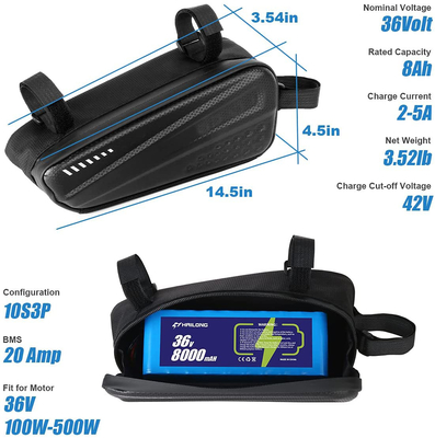 Wasserdichter Scooter-Lithium-Akku 36V 12Ah / 8AH 48V 10ah Lithium-Ionen-Akku