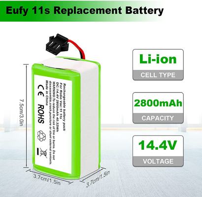 RoboVac Staubsauger Lithium-Akku 11S 15C 15T 14,4V 2800mAh Li-Ionen-Akku