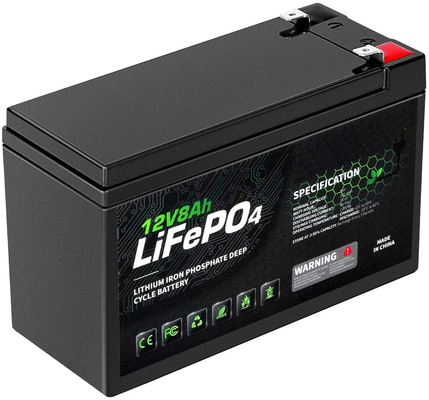 8AH 12 Volt wiederaufladbarer Lithium-Ionen-Akku Deep Cycle NCM BMS
