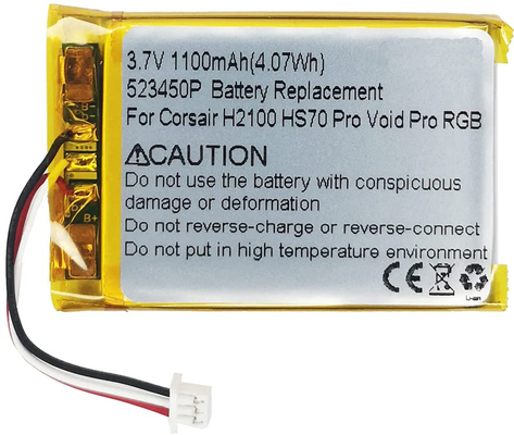 3,7 V 1100 mAh Corsair Void Pro / Corsair Void Batterieersatz 523450P
