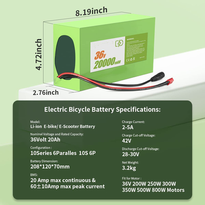 48V 8Ah E Bike / 36V Lithium-Ionen-Akku 15A für Haushaltsgeräte