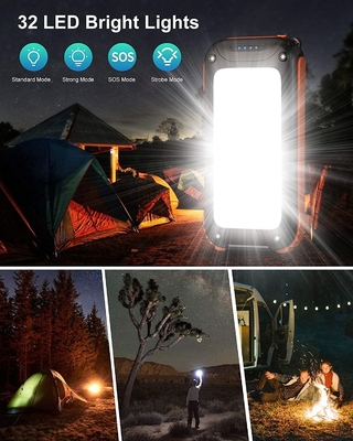 Echte tragbare Handkurbel Solar Power Bank Station 26800mAh NCM