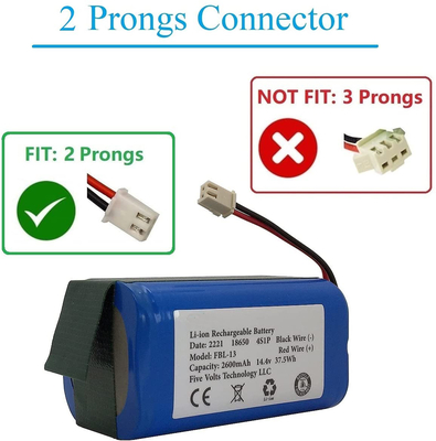 Benutzerdefinierte 2600 mAh 14,8 V 14,4 V Li-Ionen-Akkupack wiederaufladbare OEM