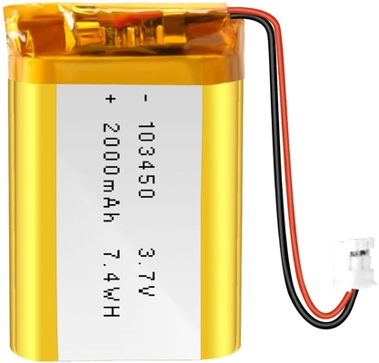 NCM Wiederaufladbarer Li-Ionen-Akku 3,7 V 2000 mAh / Lithium-Ionen-Akkuanschluss JST
