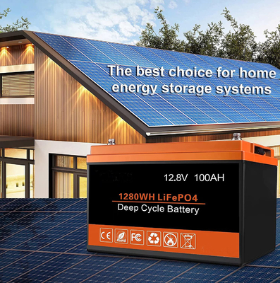LFP Solarenergie-Speicherbatterie 100AH ​​12V wiederaufladbare Lithium-Batterie BMS